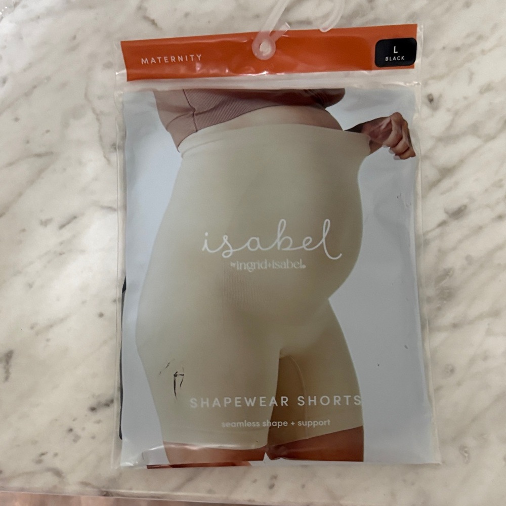 Isabel Maternity by Ingrid & Isabel Seamless Shapewear Shorts — Black